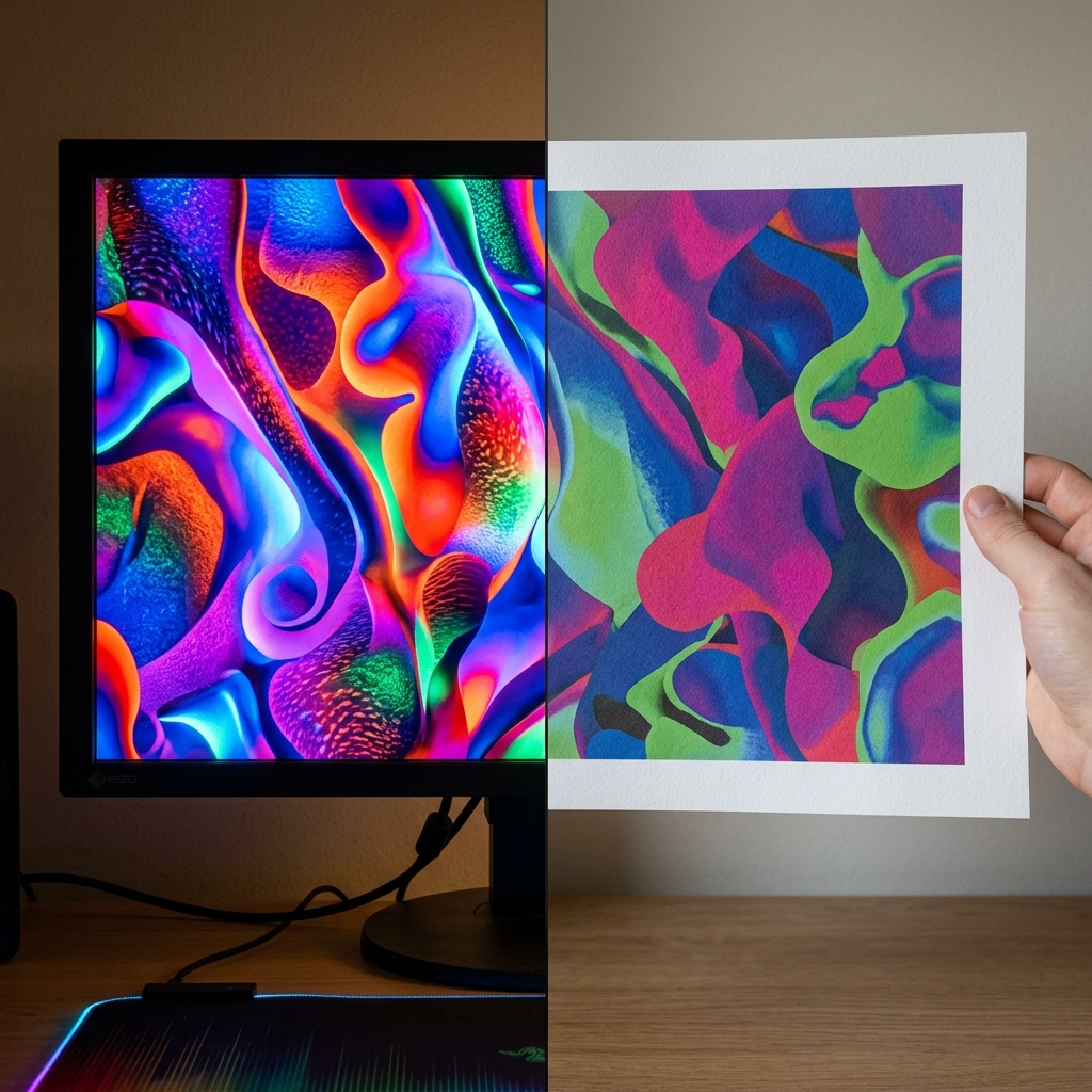 Diferença entre CMYK e RGB: Por que minha impressão saiu escura?